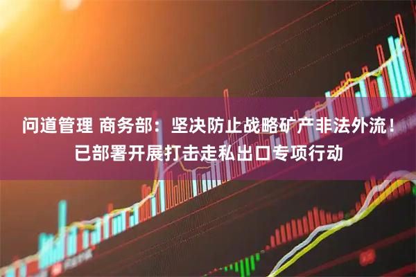 问道管理 商务部：坚决防止战略矿产非法外流！已部署开展打击走私出口专项行动